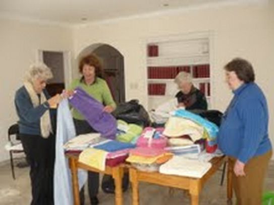 Organizando colecta de frazadas y sábanas